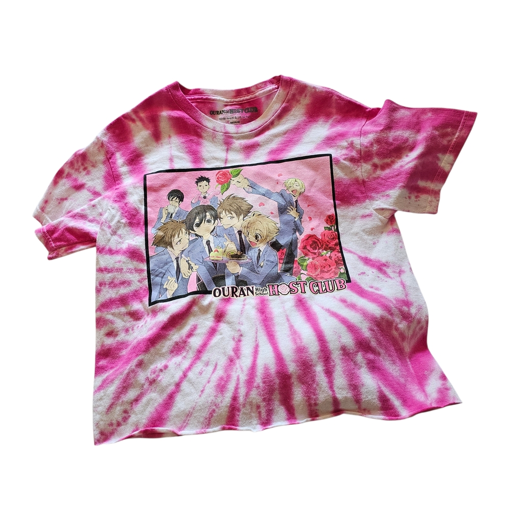 Ouran High School Host Club Tie Dye Graphic Tee Anime Y2K Medium